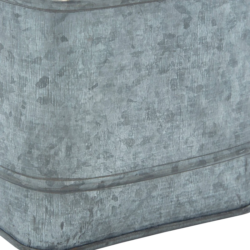 Silver Metal Farmhouse Box Set, 7" & 8"