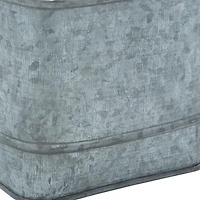 Silver Metal Farmhouse Box Set, 7" & 8"