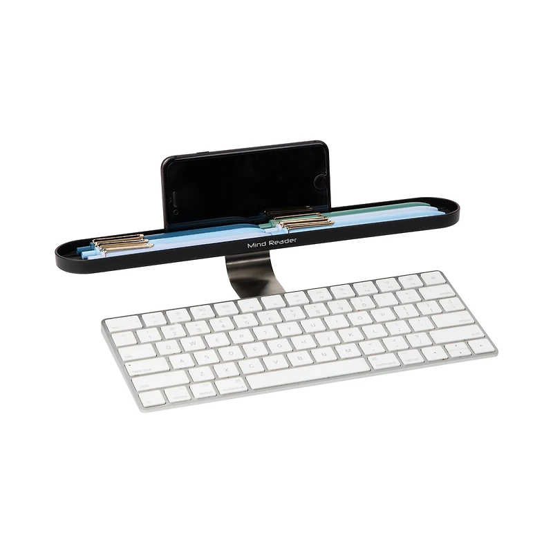Mind Reader Anchor Collection Black Over Keyboard Shelf