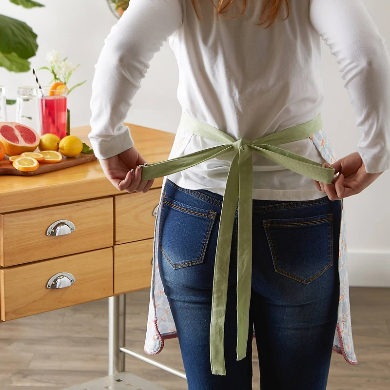 Blue Blossom Printed Apron