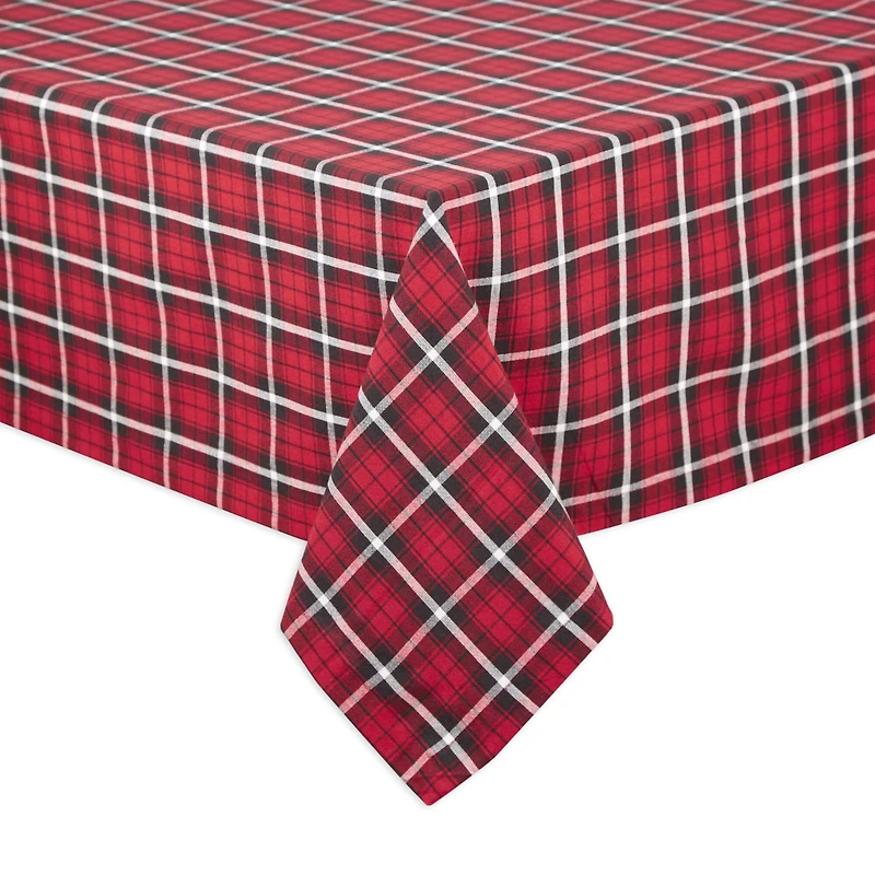 DII® 52" Glad Tidings Plaid Tablecloth