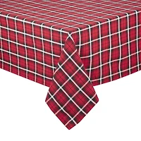 DII® 52" Glad Tidings Plaid Tablecloth