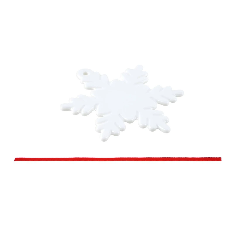 3.75" Snowflake Ceramic Sublimation Ornaments, 3ct. by Make Market®