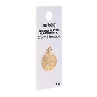 14K Gold Plated Sweet 16 Disc Charm by Bead Landing™