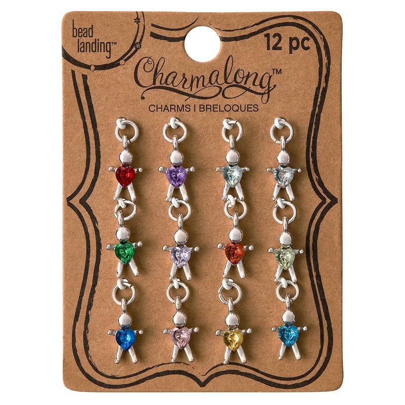 12 Packs: 12 ct. (144 total) Charmalong™ Silver People Charms by Bead Landing™