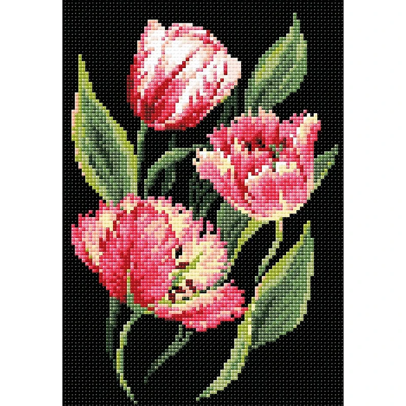 RIOLIS Early Tulips Diamond Mosaic Kit, Square Diamonds
