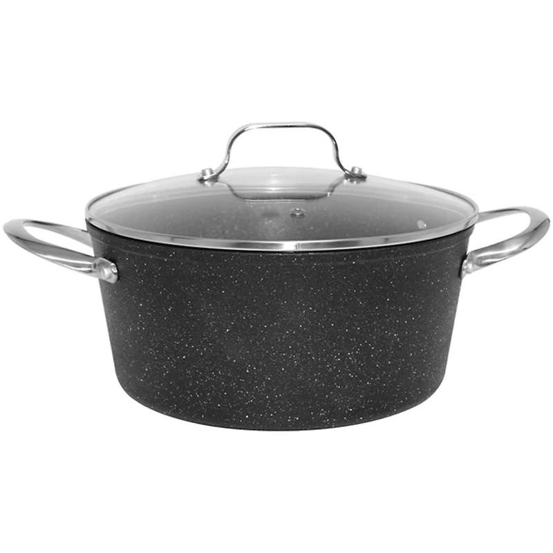 THE ROCK by Starfrit 6qt. Stockpot & Casserole With Glass Lid & Stainless Steel Handles