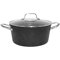 THE ROCK by Starfrit 6qt. Stockpot & Casserole With Glass Lid & Stainless Steel Handles