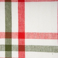 DII® 70" Round Jolly Tree Collection Nutcracker Plaid Tablecloth