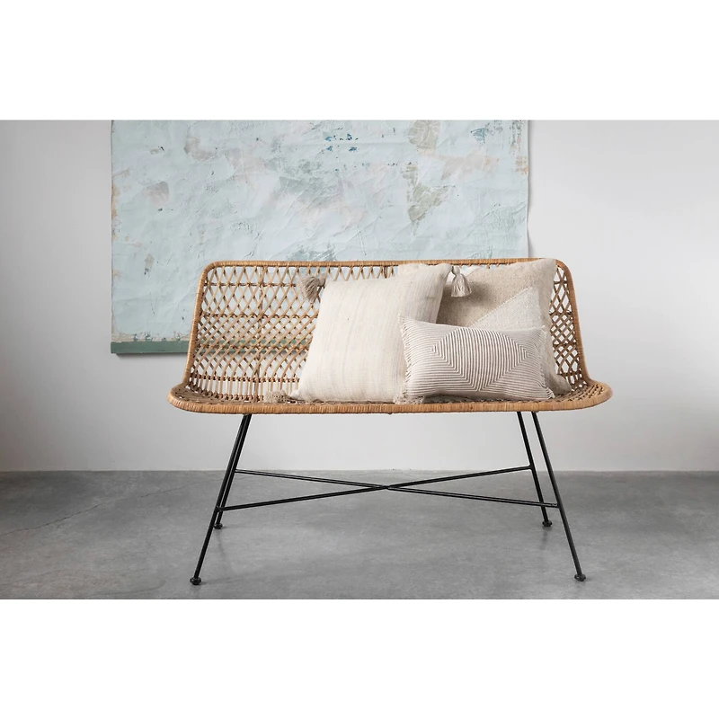 Hello Honey® Woven Cotton Pillow with Tassels