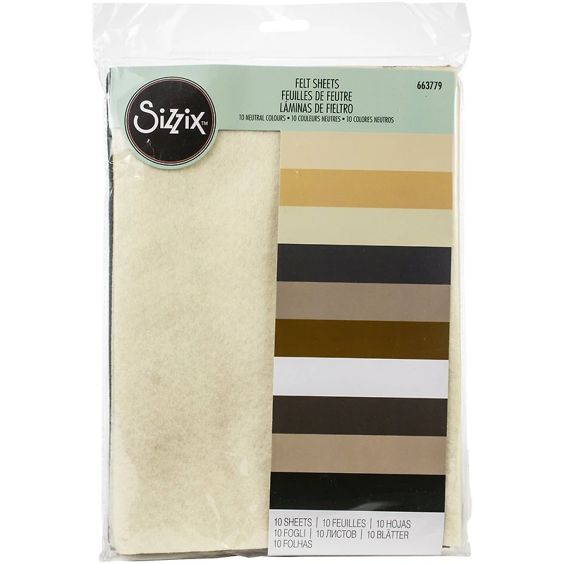 Sizzix® Neutral Felt Sheets, 10ct.