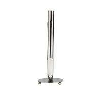 The Novogratz 14" Silver Stainless Steel Abstract U-Shaped Candelabra