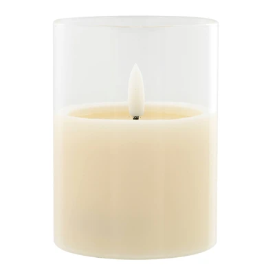 4" LED Glass Wax Flickering Candle by Ashland