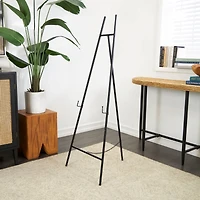 56" Black Metal Geometric 3-Tier Easel