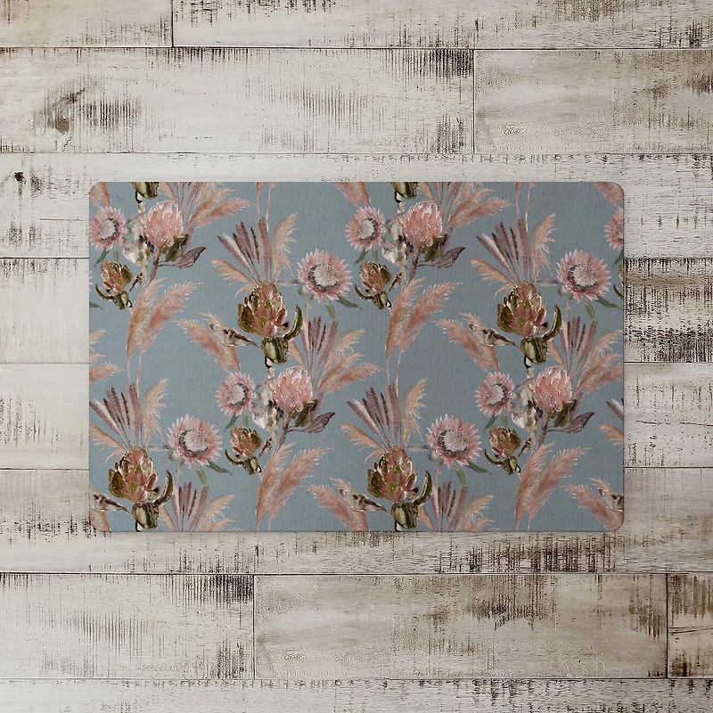 Protea Blooms Floor Mat