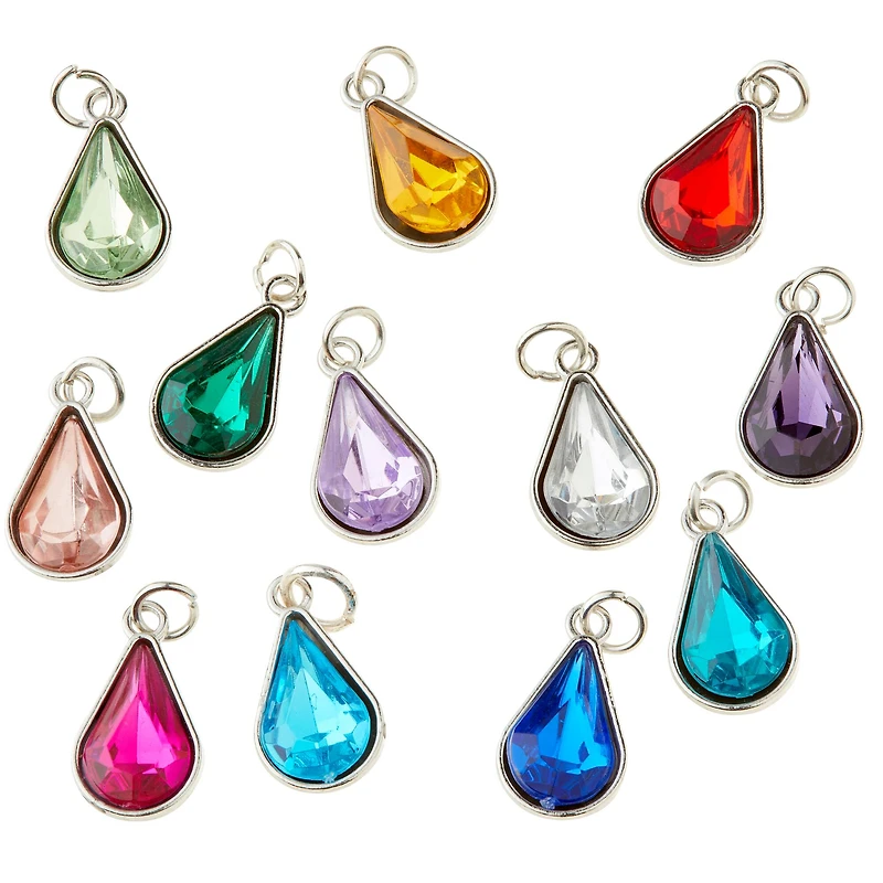12 Packs: 12 ct. (144 total) Teardrop Gem Charms by Bead Landing™