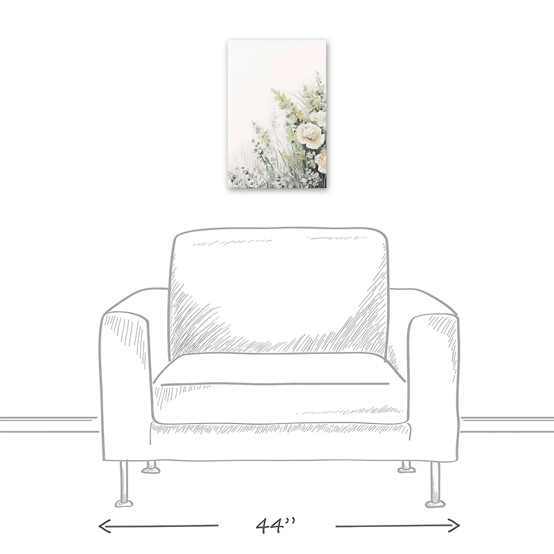 Soft Painted Wildflowers 12" x 18" Canvas Wall Art