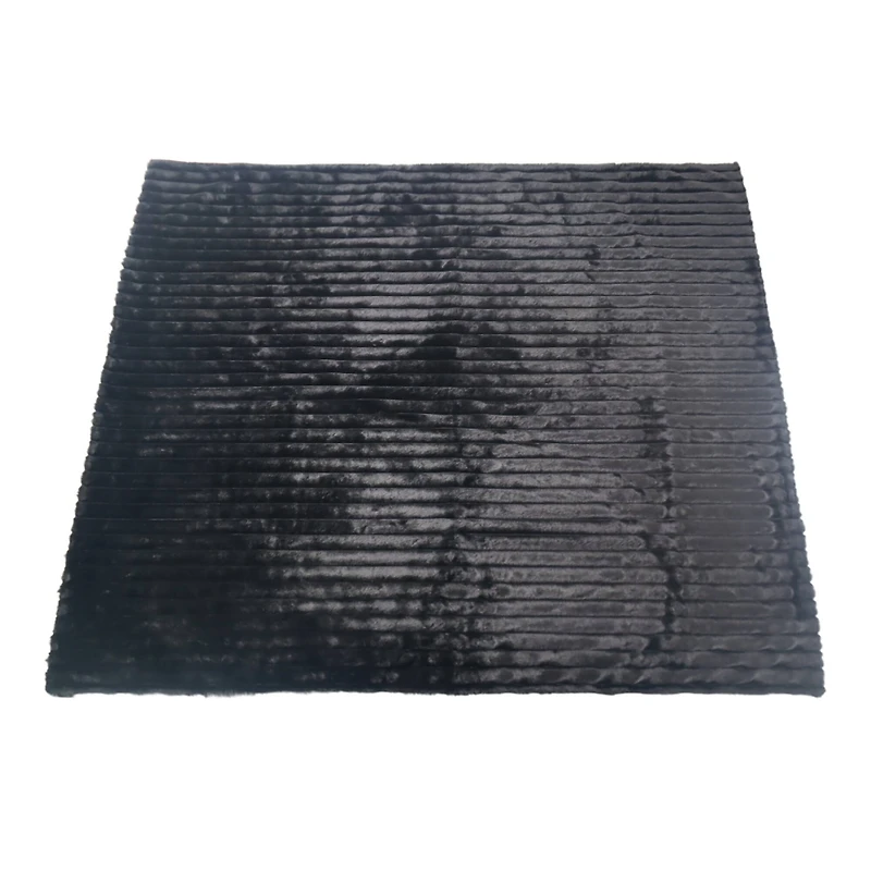 60" Black Faux Fur Throw Blanket by Ashland®