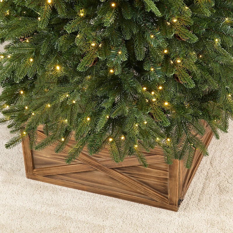 Glitzhome® 22" Natural Wooden Tree Collar