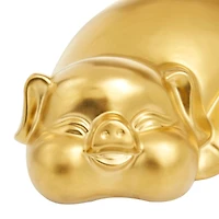 CosmoLiving by Cosmopolitan Gold Porcelain Glam Sculpture, 5" x 13" x 9"