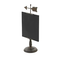 20" Black Metal Farmhouse Chalkboard Sign