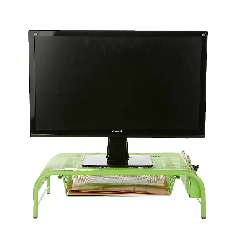 Mind Reader Metal Mesh Monitor Stand & Desk Organizer