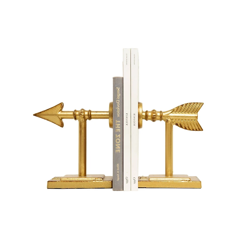 Hello Honey® Gold Arrow Bookends Set