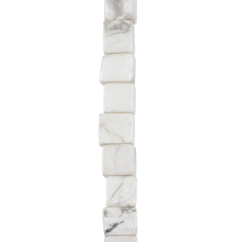 White Howlite Cube Beads, 4mm by Bead Landing™