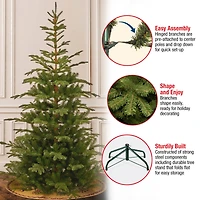 7.5ft. Unlit Feel Real® Hinged Norwegian Spruce Slim Artificial Christmas Tree