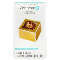 12 Packs: 5 ct. (60 total) 5" Gold Window Treat Boxes by Celebrate It®