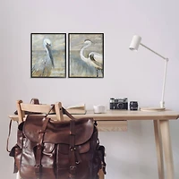 Stupell Industries Sea Birds Abstract Beach Framed Giclee Art