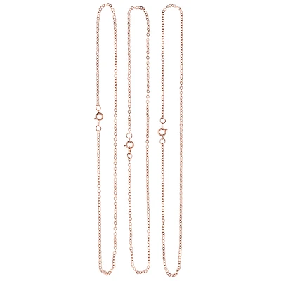 12 Packs: 3 ct. (36 total) 18" Rose Gold Chain Necklaces by Bead Landing™