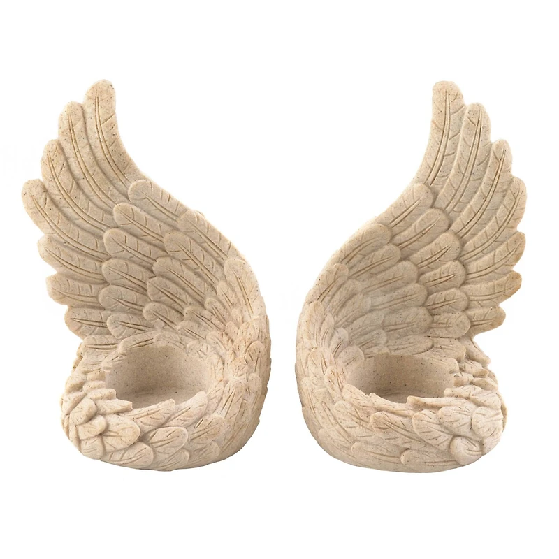 Angel Wings Tealight Set 3" x 3" x 4.75