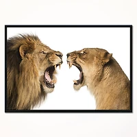 Designart - Lion and Lioness Roaring