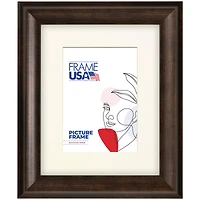 Frame USA Verona Narrow Tarnished Bronze Single Image Picture Frame with Mat