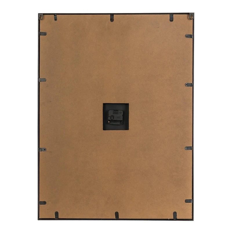 Glitzhome® 31.5" Oversized Farmhouse Wooden & Metal Rectangle Wall Clock