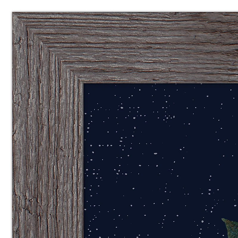 Floral Jackolantern 16" x 20" Western Gray Framed Print