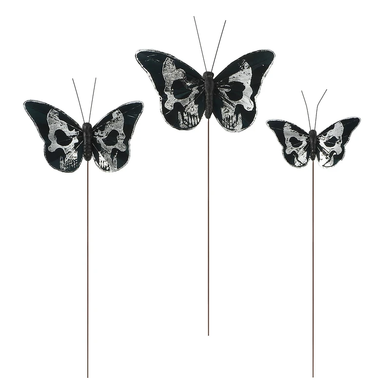 Silver Skull Butterfly Set by Ashland®