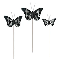 Silver Skull Butterfly Set by Ashland®