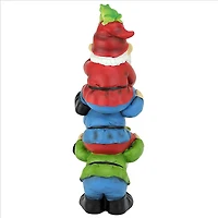 Design Toscano 16" Tower of Three Gnomes & Frog Statue