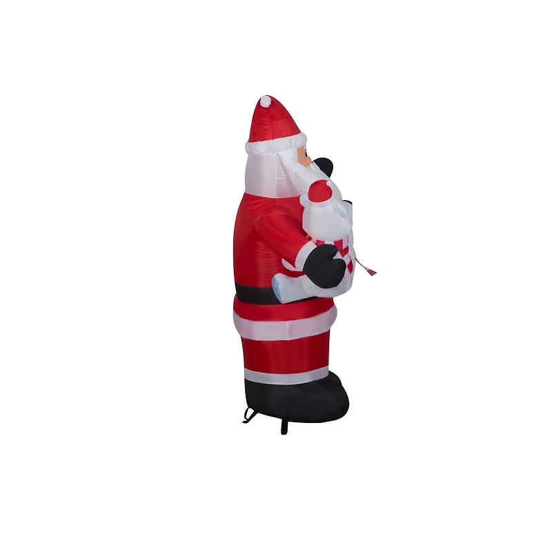 6ft. Animated Airblown® Inflatable Christmas Swaying Santa with Polar Bear