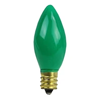 Club Pack of 25 Opaque Green C7 Christmas Replacement Bulbs