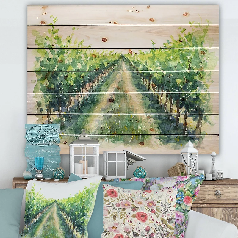 Designart - Rural Scene Vineyard Road