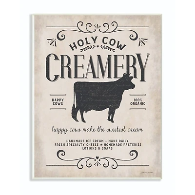 Stupell Industries Holy Cow Creamery Wall Art Plaque