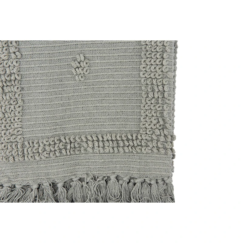 Hello Honey® Grey Cotton Chenille Throw Blanket