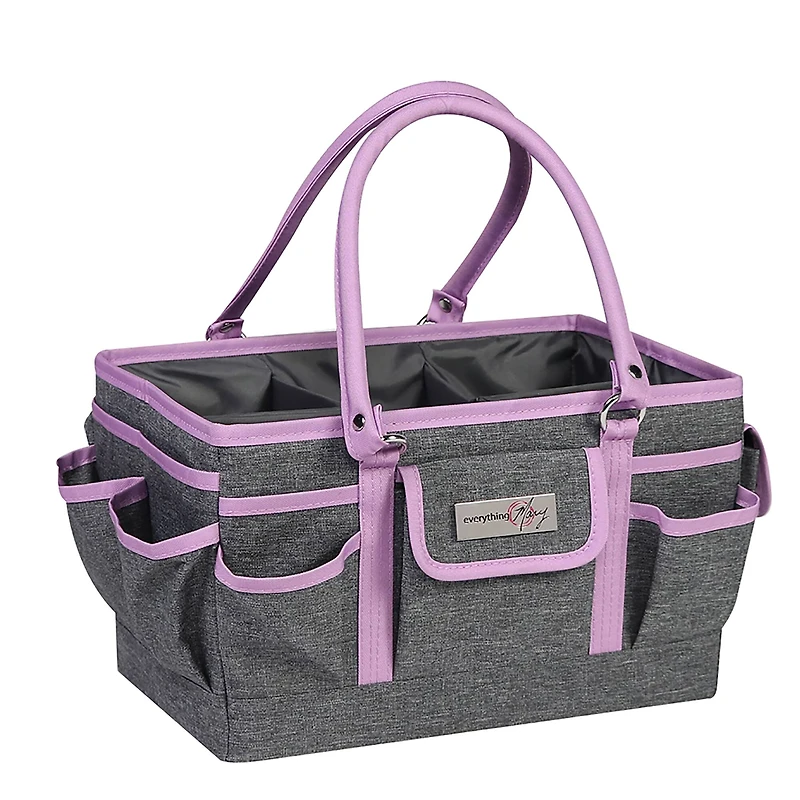 Everything Mary Purple Heather Deluxe Store & Tote Craft Organizer