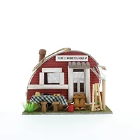8'' Red Trailer Birdhouse