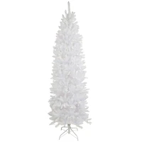 9ft. Pre-Lit Rapids White Pine Pencil Artificial Christmas Tree, Clear Lights