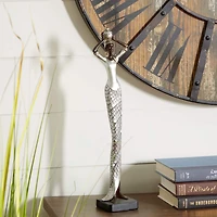 19" Silver Eclectic Woman Sculpture