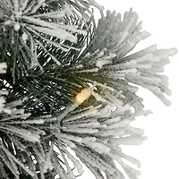 9ft. Pre-Lit Snowy Bristle Pine Artificial Christmas Garland